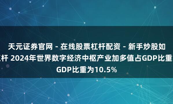天元证券官网 - 在线股票杠杆配资 - 新手炒股如何配资杠杆 2024年世界数字经济中枢产业加多值占GDP比重为10.5%