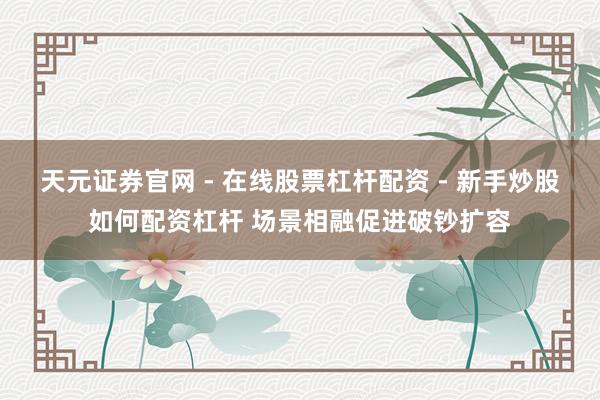 天元证券官网 - 在线股票杠杆配资 - 新手炒股如何配资杠杆 场景相融促进破钞扩容