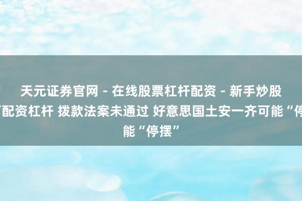 天元证券官网 - 在线股票杠杆配资 - 新手炒股如何配资杠杆 拨款法案未通过 好意思国土安一齐可能“停摆”